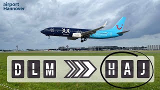 TUIfly landing at Hannover airport HAJ  Boeing 737800 TUI Blue Livery [upl. by Esac909]