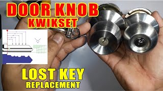 KWIKSET DOOR KNOB  LOST KEY REPLACEMENT [upl. by Arriaes]