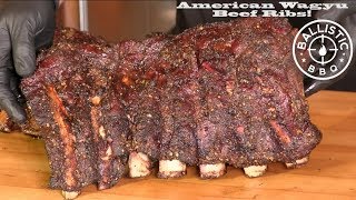 BBQ Beef Back Ribs Recipe  American Wagyu  Lone Star Grillz [upl. by Litsyrk]