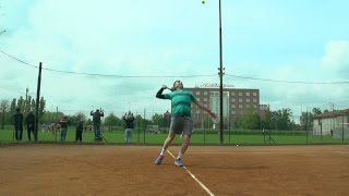 Servizio Dritto e Rovescio Tennis Slow Motion Test [upl. by Uriia]