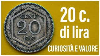 Moneta 20 Centesimi di Lire Esagono  Regno DItalia [upl. by Soracco513]