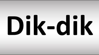 How to Pronounce Dikdik [upl. by Ecnatsnok436]