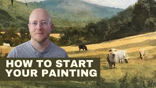 How to Start Your Watercolor Painting Four Steps [upl. by Latnahs]