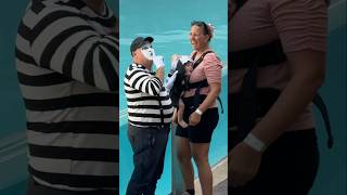 How many NO MORE said Tom mime Seaworld 😂👏 seaworldmime funny [upl. by Ynoffit]