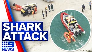 Swimmer missing after Perth shark attack  9 News Australia [upl. by Celtic285]