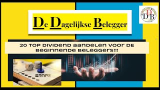 20 TOP dividend aandelen voor de beginnende belegger 8112024 [upl. by Evelin]