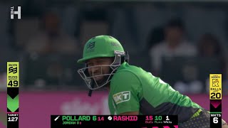 kieron pollard 5 sixes in 5 balls against rashid khan in the hundred tournament  pollard batting [upl. by Derfiniw495]