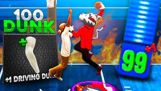 This NEW DEMIGOD BUILD HAS A 100 DRIVING DUNK RATING in NBA 2K22 BEST UNBLOCKABLE DUNK PACKAGES [upl. by Bowrah]