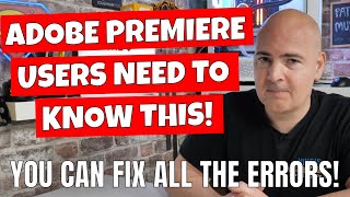 Fix Adobe Premiere Pro Crashing Or Rendering Errors Sound Dropouts [upl. by Kries]