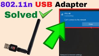 Solved Cant Connect to this Network WIFI Realtek RTL8188 USB Wireless 20 Network Adapter [upl. by Larentia]