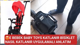 KATLANIR BİSİKLET KATLAMA ŞEKLİ UYGULAMALI  KATLANIR BİSİKLET NE KADAR YER KAPLIYOR ebebek [upl. by Sueahccaz]