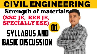 LEC01ESE Syllabus of strength of materials and basic point related to ESE exam in hindi [upl. by Elicec]