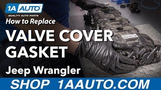 How to Replace Valve Cover Gasket 0618 Jeep Wrangler [upl. by Ecirtahs]