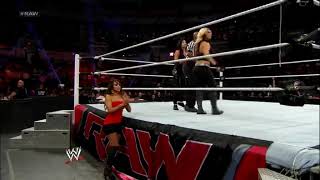 WWE RAW Kaitlyn w Layla Vs Aksana Aj Lee Dressed Kaitlyn 2013 [upl. by Ahterod]