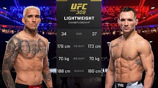 Charles Oliveira vs Michael Chandler 2 Full Fight  UFC 309 Fight [upl. by Inerney]