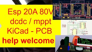 KiCad PCB Esp 20A 80V dcdcmppt  Blender 3d models [upl. by Gabey]