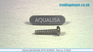 TRADING DEPOT Aqualisa Badge with Screws Part no 213024 [upl. by Ayita774]