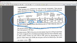 TBill quotation BBS 4th year fundamental of InvestmentFixed Income Securities [upl. by Jandy]