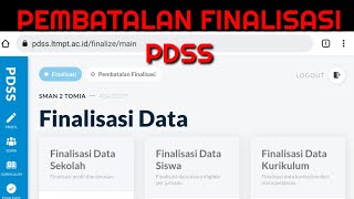 Cara Membatalkan Finalisasi PDSS [upl. by Letney]