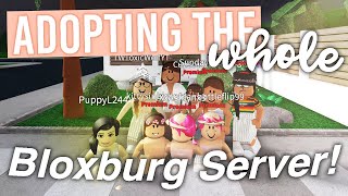 Adopting the WHOLE Bloxburg Server  ft Fans  Roblox Bloxburg Skit  alixia [upl. by Rollie883]