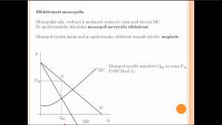 mikroekonomie 1 efektivnost monopolu [upl. by Adnalram]