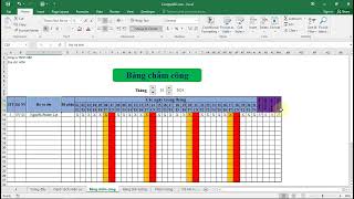 Hướng dẫn tạo bảng chấm công trên Excel [upl. by Nikita]