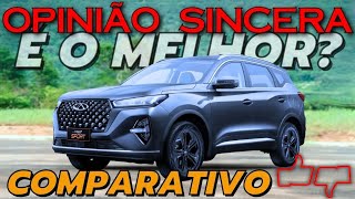 Tiggo 7 Sport é o MELHOR SUV Comparativo com Toyota Corolla Cross Jeep Compass e VW Taos VALE [upl. by Nerret493]