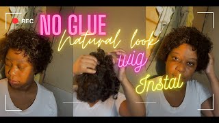 No Glue hair installNatural curly look [upl. by Goat]