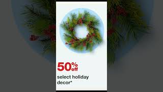 50 OFF CHRISTMAS TREES DECORATIONS amp LIGHTS AT TARGET [upl. by Maurilla351]