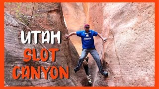 Hiking Red Hollow  Southern Utah Slot Canyon [upl. by Marlette143]