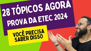 🔥Saiba Agora os 28 Tópicos Básico para o Vestibulinho Etec 2024🔥Curso Básico Descomplica Etec [upl. by Toile257]