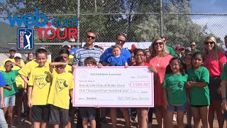 Webcom Tour players and wives play kickball with kids at Utah Championship [upl. by Enelegna]