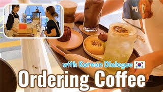 Ordering Coffee  Korean Dialogue  Fandom culture in Korea  Daily Life Korean [upl. by Goldina]