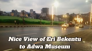 Amazing View of Piassa Eri Bekentu to Adwa Museum Addis Ababa Ethiopia Africa [upl. by Aroc876]