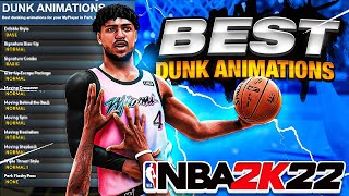 BEST DUNK PACKAGES FOR EVERY BUILD in NBA 2K22 SEASON 5 BEST SLASHERDUNK ANIMATIONS AFTER PATCH 10 [upl. by Sufur376]