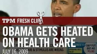 President Obama Gets Heated On Health Care [upl. by Almeda]