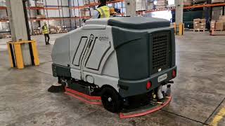 Nilfisk SC8000 Combination scrubber sweeper warehouse cleaning [upl. by Ferdie]