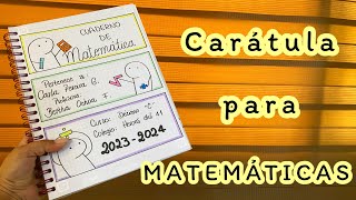 Carátula para la materia de MATEMÁTICAS [upl. by Shirleen]