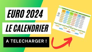 EURO 2024 PRESENTATION PRONOSTICS ET ANALYSE DES GROUPES  Le calendrier PDF à télécharger [upl. by Fitzhugh466]