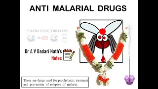 Anti Malarial Drugs [upl. by Kutchins]