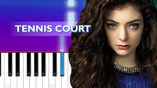 Lorde  Tennis Court Piano Tutorial [upl. by Elleynod]