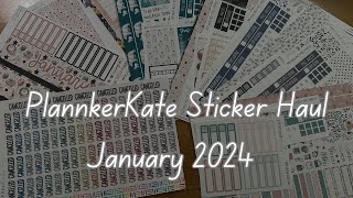 PlannerKate Sticker Haul  January 2024 [upl. by Gerome869]