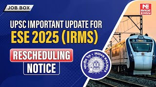 UPSC ESE 2025 IRMS Reschedule Update  Important Update for Aspirants  MADE EASY [upl. by Akina964]