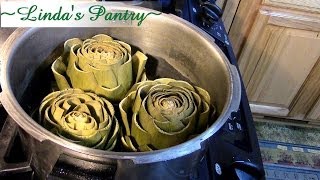 Pressure Cooking Artichokes So Easy With Lindas Pantry [upl. by Osmo]