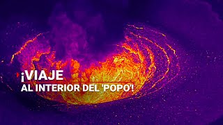 EXCLUSIVA  Así se ve el cráter del volcán Popocatépetl en plena Fase 3 de AlertaVolcánica [upl. by Beckett]