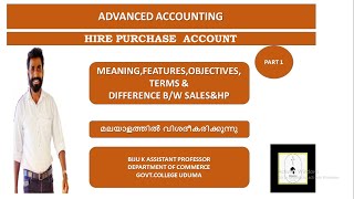 Advanced AccountingHire Purchase Account Part 1 [upl. by Skilken]