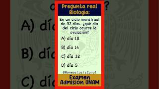 Pregunta real de Biología UNAM examenunam unam2024 [upl. by Cilka]