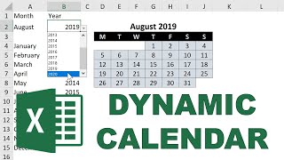 How to make a dynamic calendar in excel [upl. by Perloff]