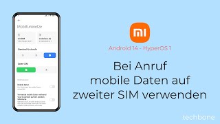 Für Anrufe mobile Daten auf zweiter SIM deaktivieren  Xiaomi Android 14  HyperOS 1 [upl. by Stromberg]