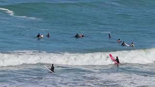 Surfing and big waves at La Grande Plage Biarritz 2892023 [upl. by Eiznyl320]